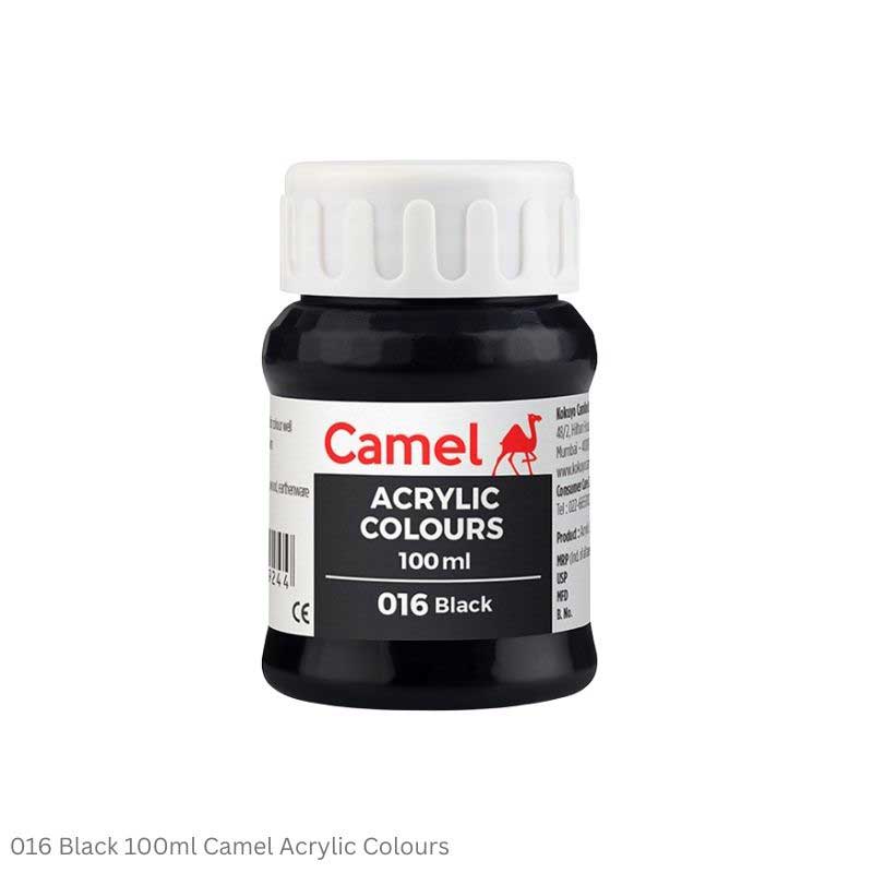 Camel Acrylic Colours individual Bottles in 15ml, 100ml and 500ml