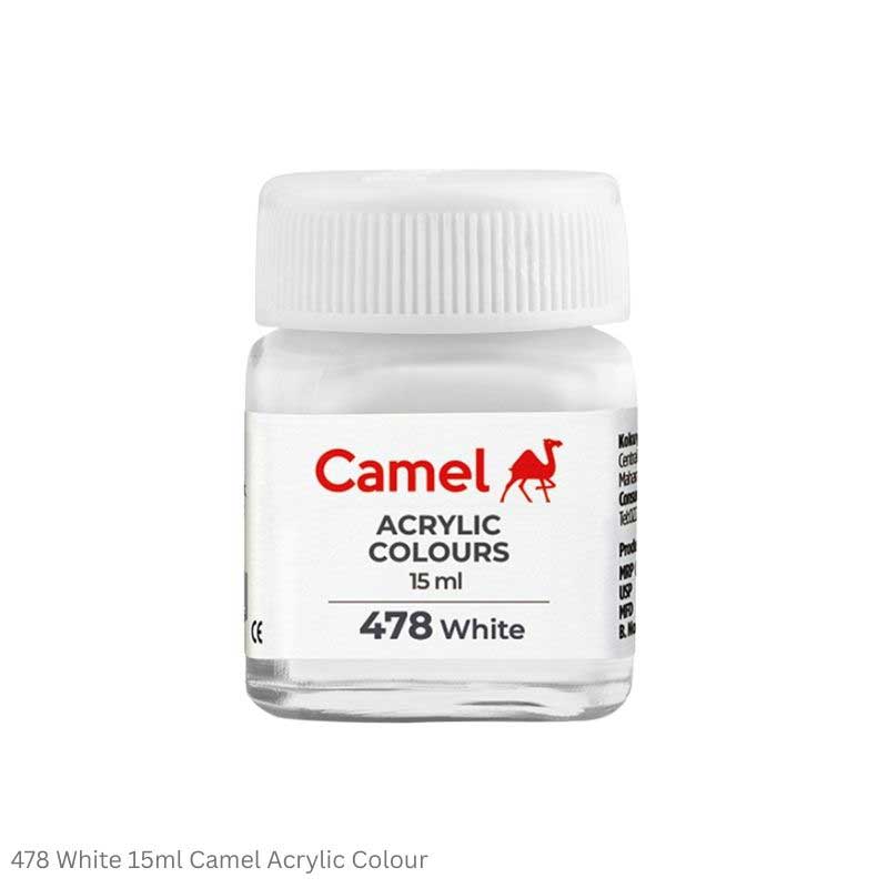Camel Acrylic Colours individual Bottles in 15ml, 100ml and 500ml